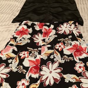 Flowery skirt and top